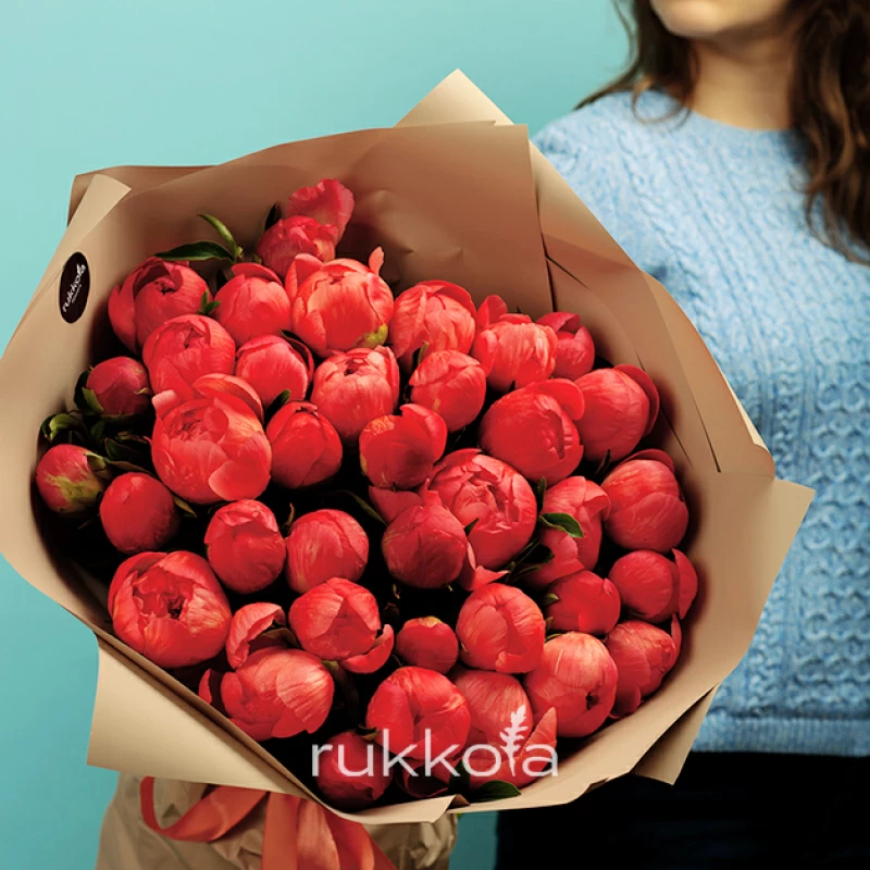 21 коралловый пион