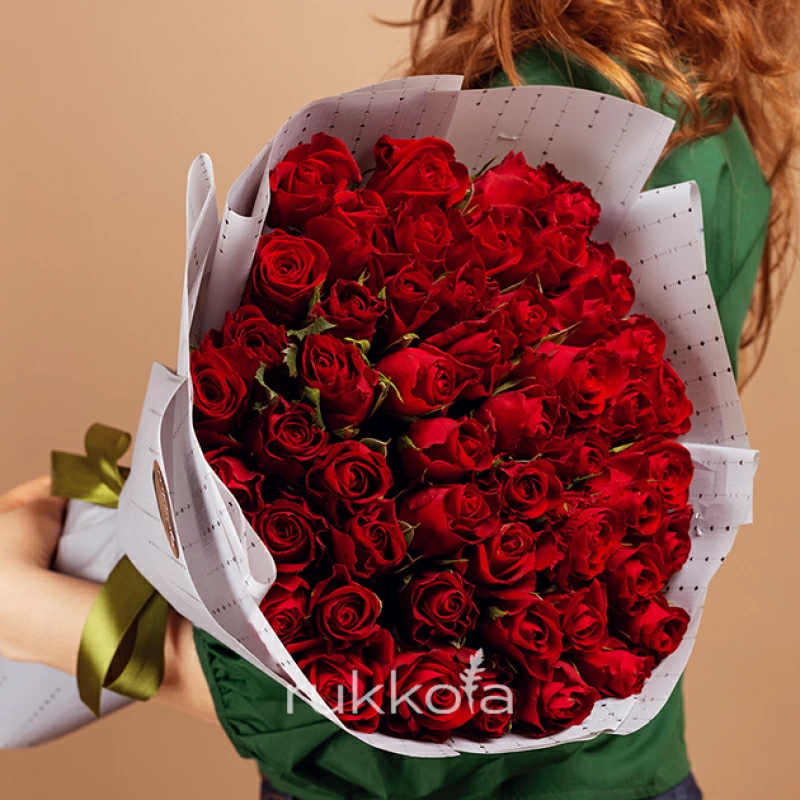 51 красная роза (Кения)